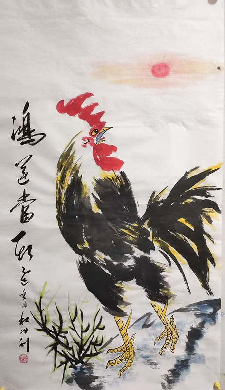 杜冲利先生的雄鸡画作赏析